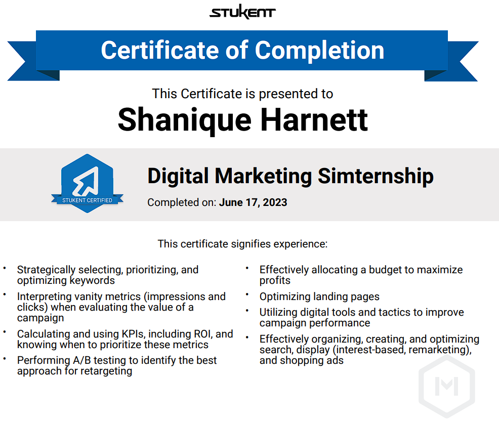 Digital Marketing Credential